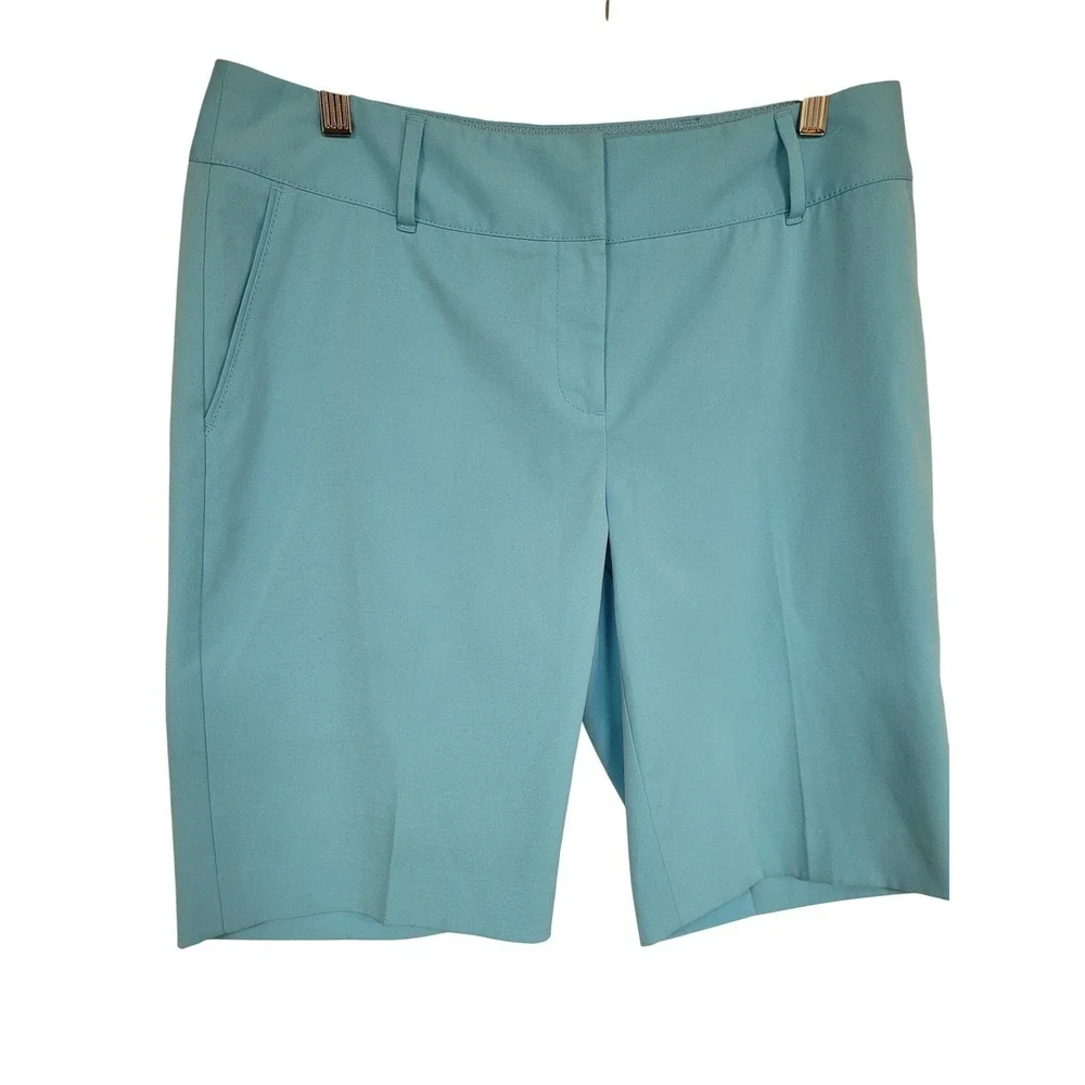Cutter & Buck Womens Tailored Golf Shorts Size 8 Light Blue Bermuda Casual‎